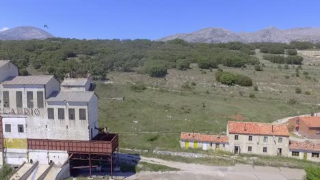 lavadero de carbón antiguo en vista aérea de palencia