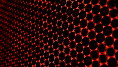 el fondo de la tecnología hexagonal. bucle sin costuras. renderizado en 3d