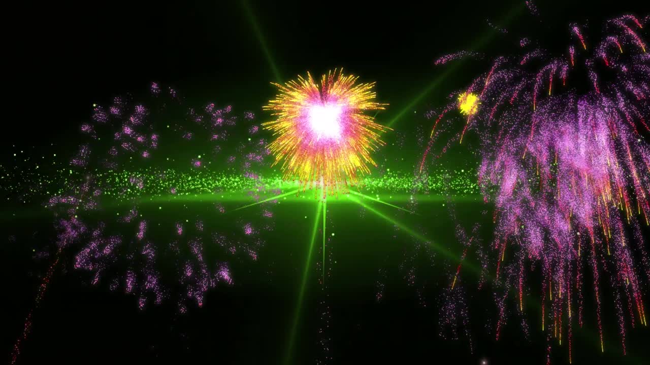 요정 빛의 애니메이션 소나무 장식 검은 바탕에 내리는 눈