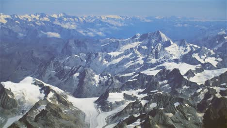 aerial view of the alps