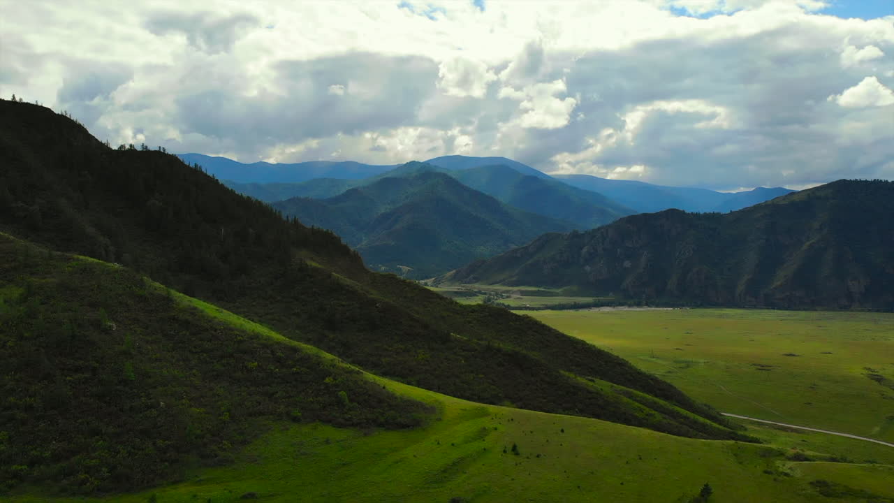Scenic Landscape of Mountains and Valley