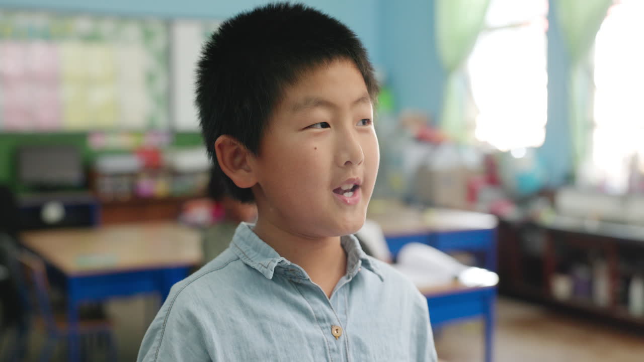 School kids in a classroom