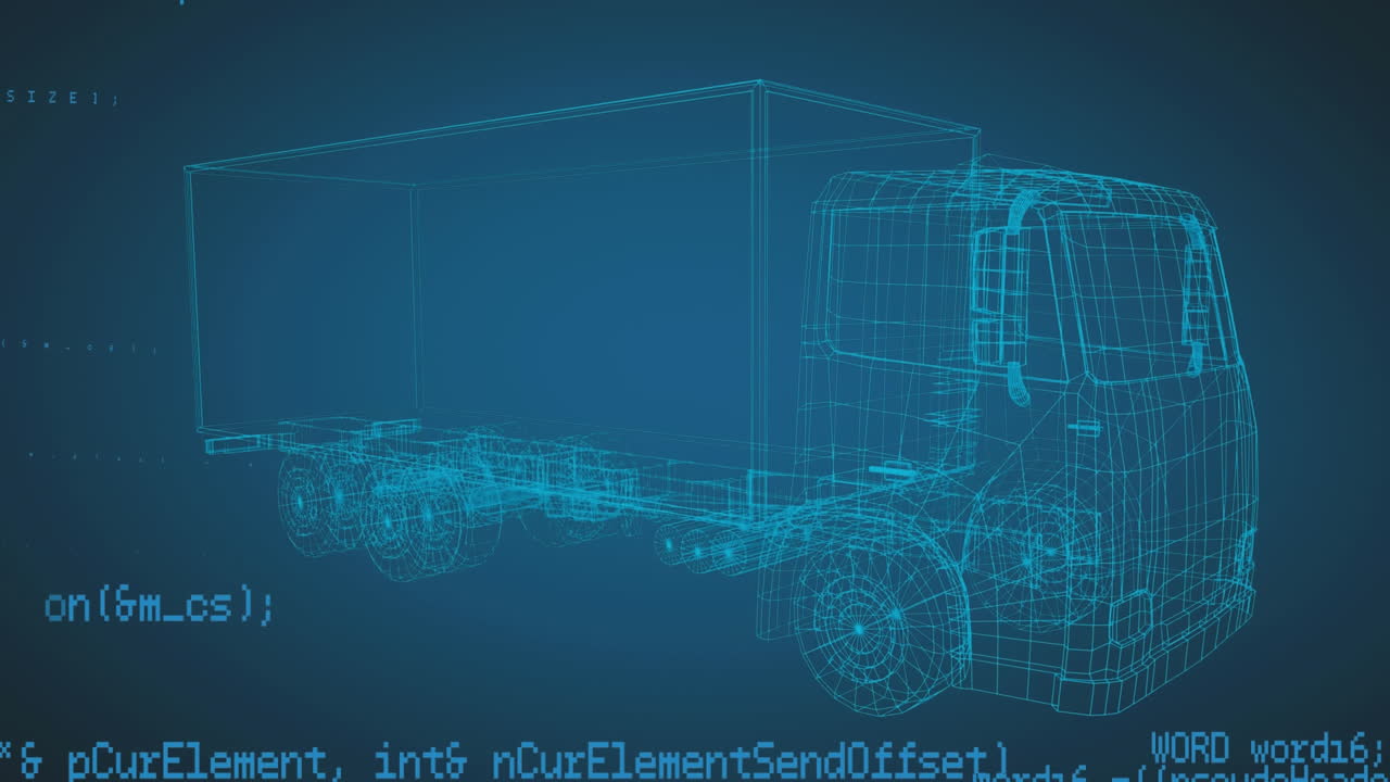 데이터가 떨어지는 트럭의 기술 도면