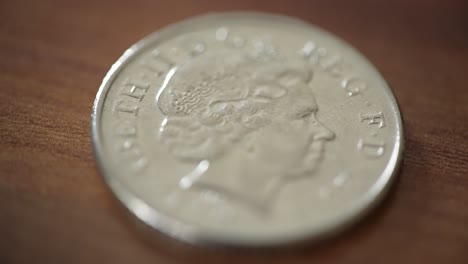 close-up of 10 pence british coin. macro shot