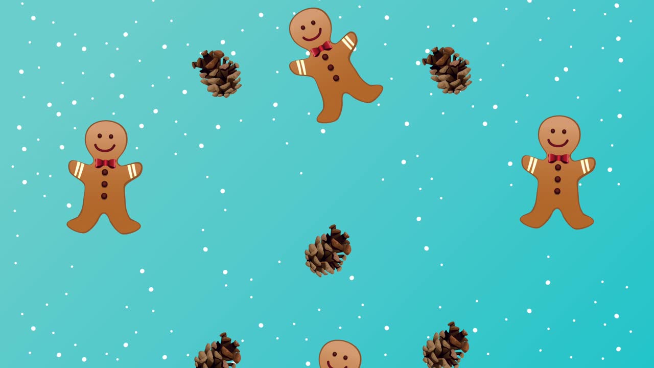 gingerman 쿠키와 함께 메리 크리스마스 패턴