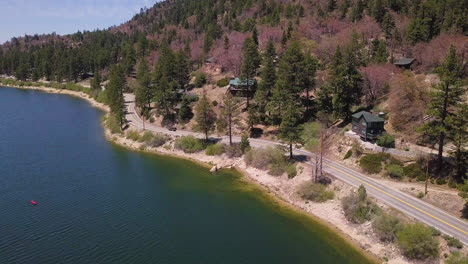 Road-winding-on-the-edge-of-the-lake