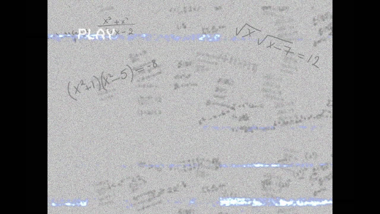 글리치와 수학적 방정식으로 화면에 디지털 인터페이스를 재생하는 애니메이션