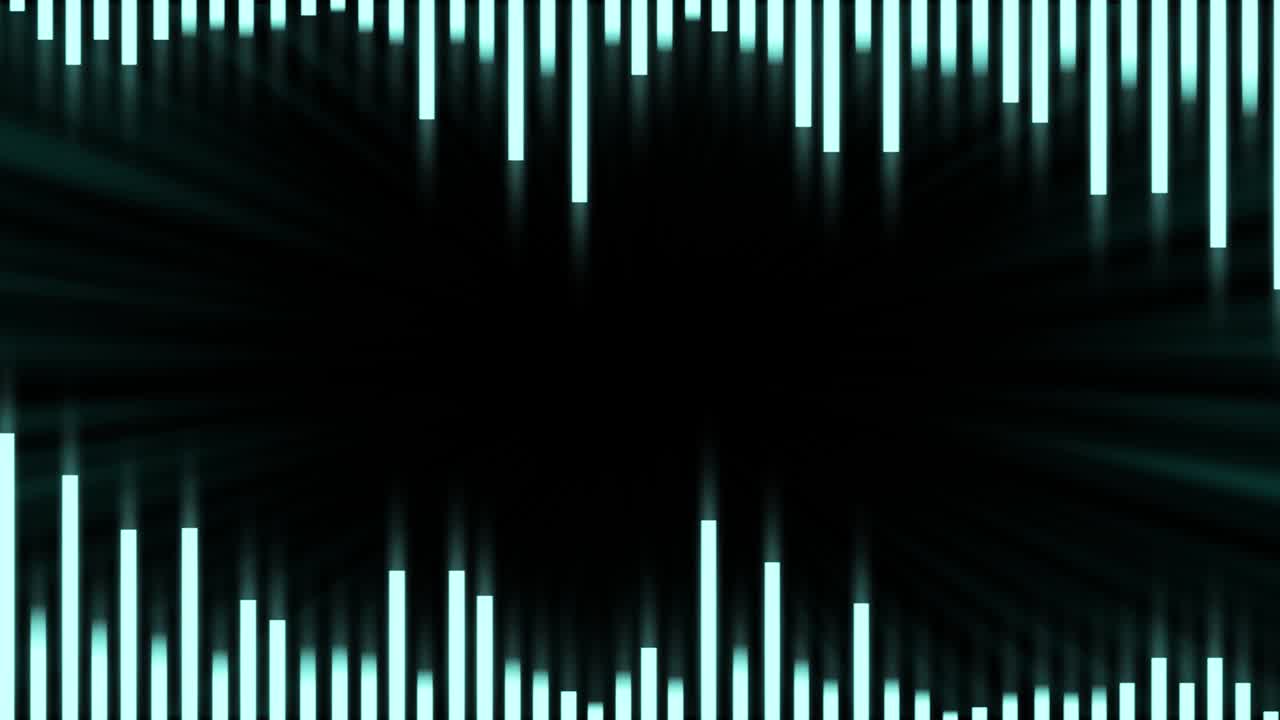 Music graphic visualizer equalizer spectrum on black background .Loop.