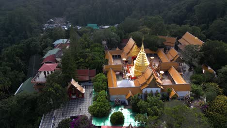 beautiful temple grounds of doi suthep in chiang mai, thailand