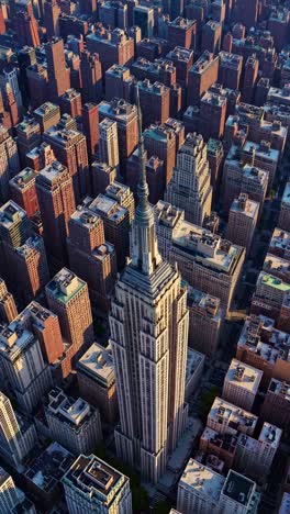 aerial view of the empire state building in new york city