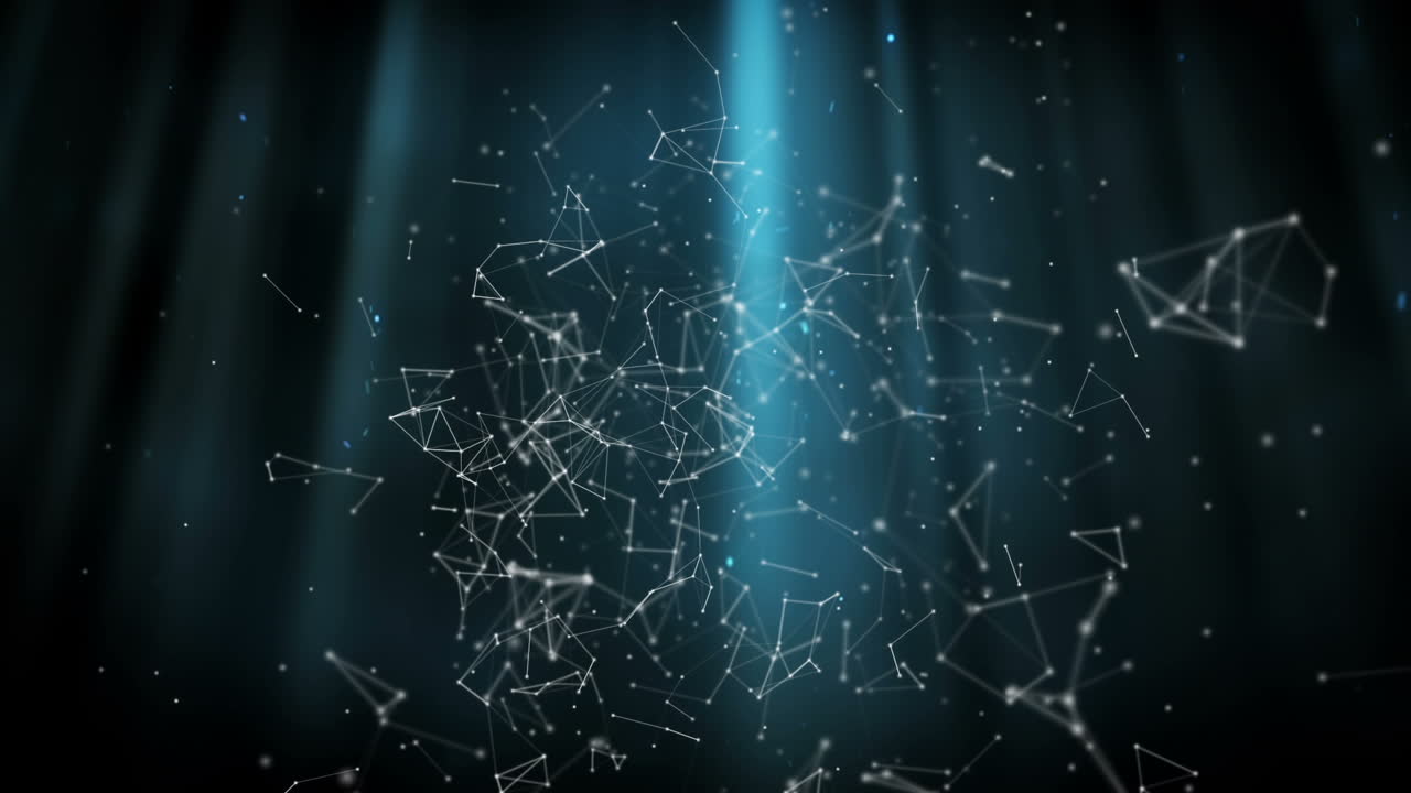 bucle submarino de luz solar con puntos y líneas de conexión poligonales