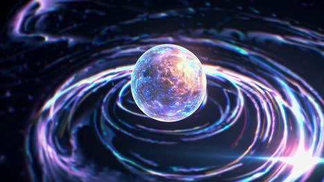 abstract planet in a cosmic whirlpool
