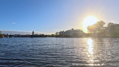scenic river cruise at sunset in gold coast