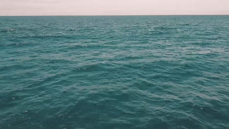 barely above the water aerial shot, pacific ocean