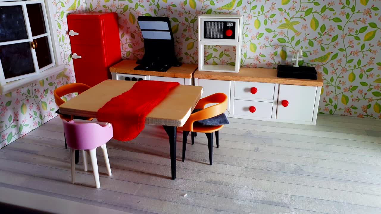 kids doll house miniature kitchen