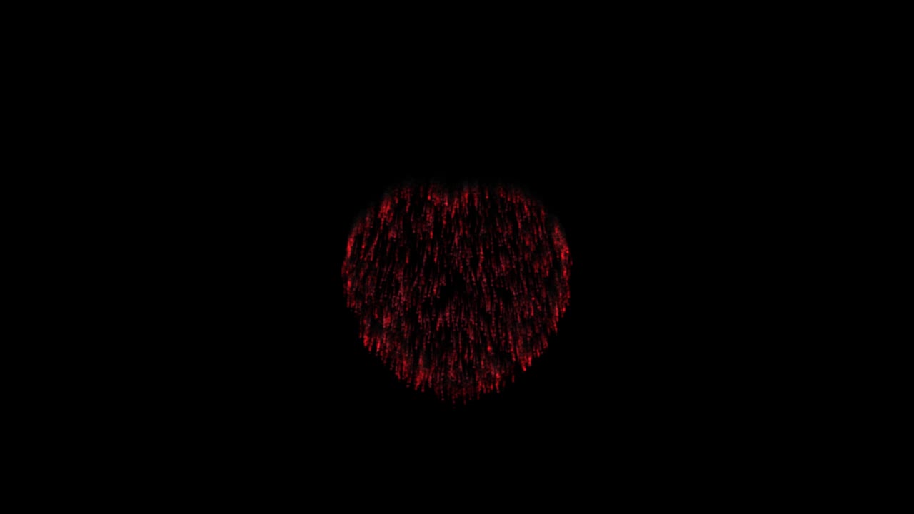 Red Fireworks Explosion