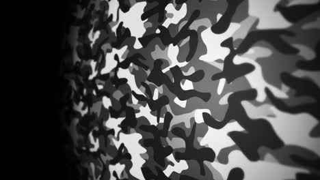 fondo de patrón de camuflaje blanco. concepto de uniforme militar. línea abstracta y textura de onda. animación de bucle.