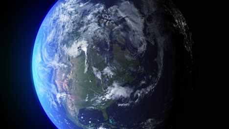 universe, global and zoom of earth in space