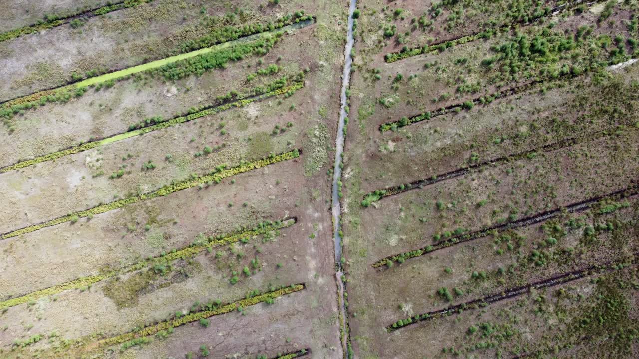 restauración después de la extracción de materias primas.