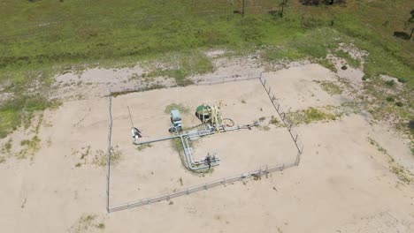 vista aérea de las operaciones de extracción de gas