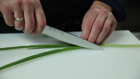 chopping green onions