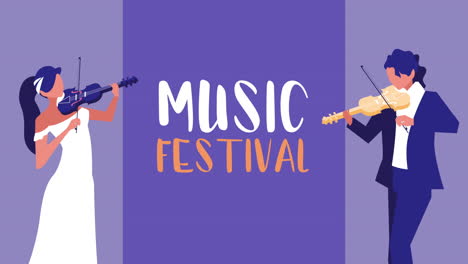 music festival featuring violinists