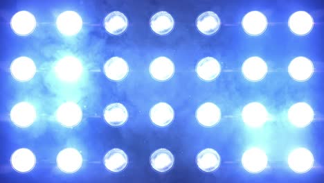 floodlights flashing blue looped close up