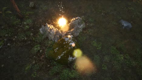 campfire at mountain