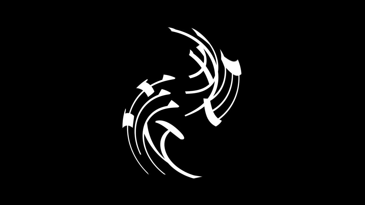 게이샤 칸지 일본어 텍스트 모션 그래픽