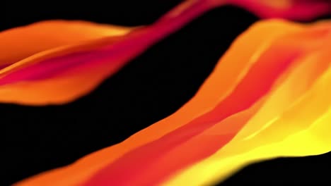 abstract orange and red ribbons