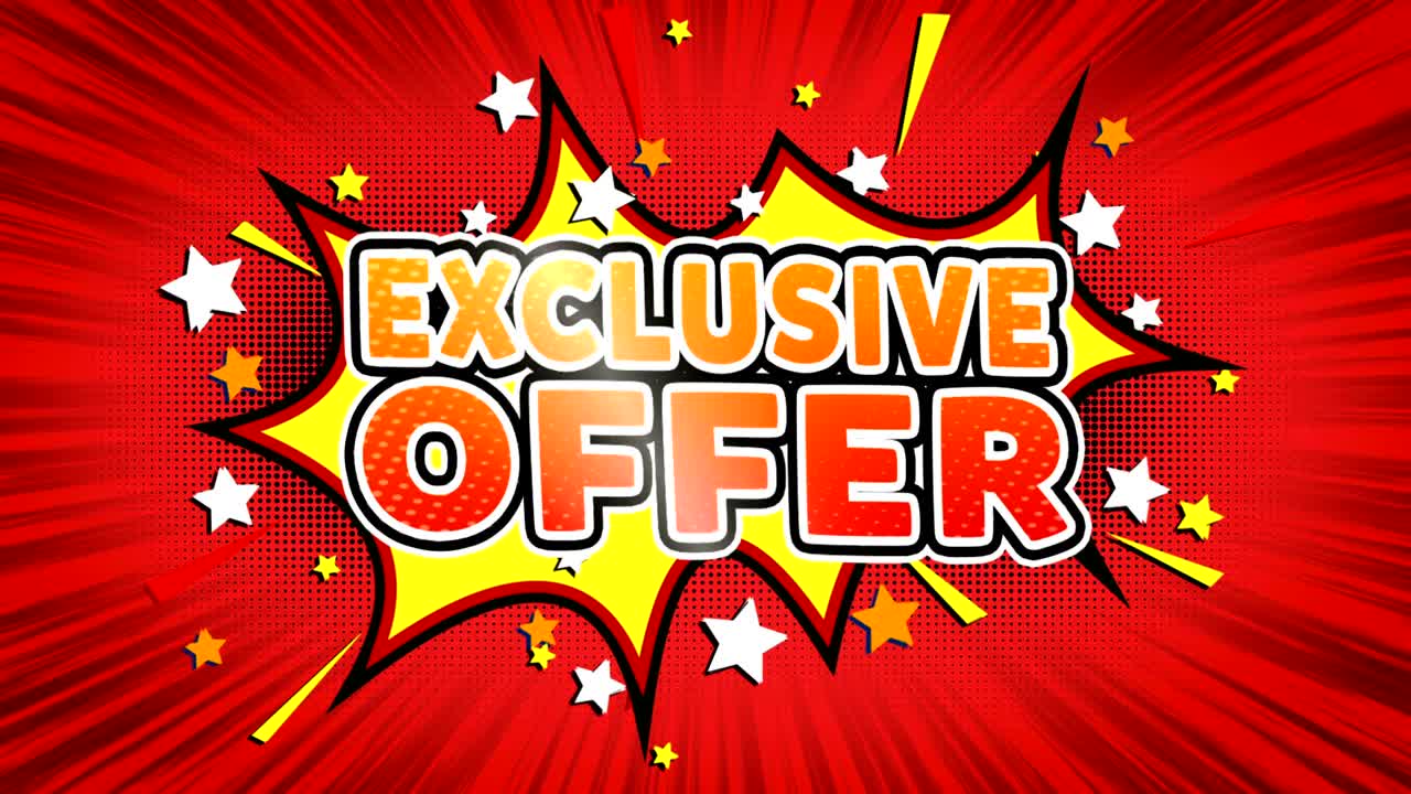 oferta exclusiva palabra retro dibujos animados burbujas bucle sin costuras