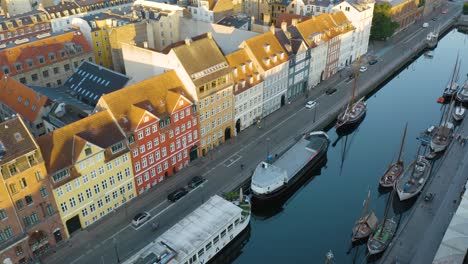 birds eye view of iconic nyhavn harbour in