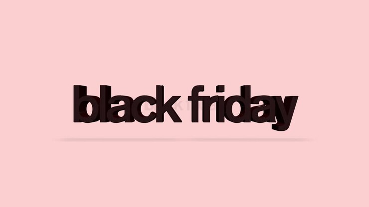 Rolling Black Friday text on fresh pink gradient