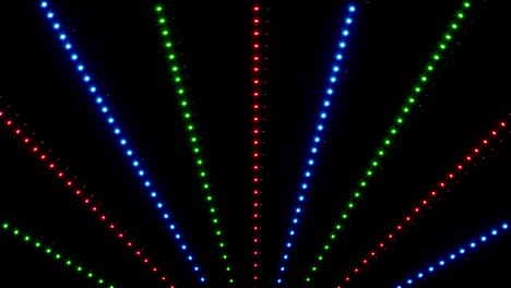 brillantes rayos de luz de colores con patrones punteados