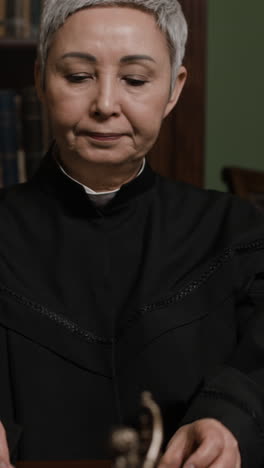 clergywoman in a formal setting