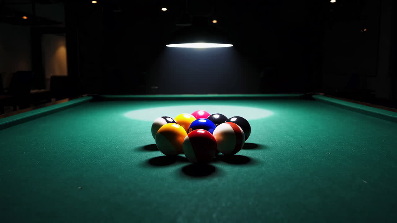 공이 있는 당구대