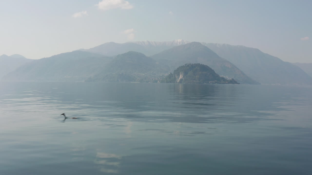 Drone View on the Lake of Bellagio, Lake Como, in Italy