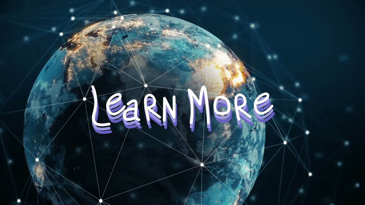 animación de aprender más texto en todo el mundo