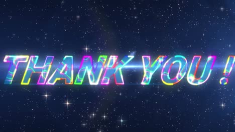 Animation-of-glowing-thank-you-text-over-stars-in-the-night-sky