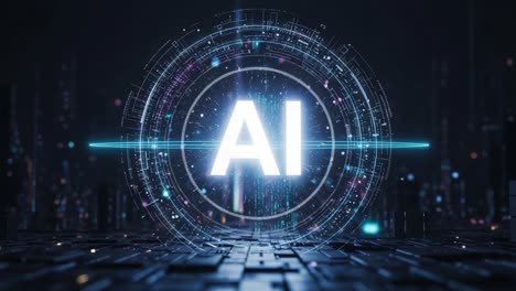 futuristic digital visualization of artificial intelligence: unveiling the intricate network behind ai technology in a high-tech environment