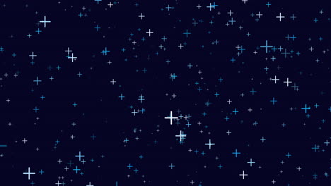 starry night cross-shaped stars and animal constellations illuminate the sky