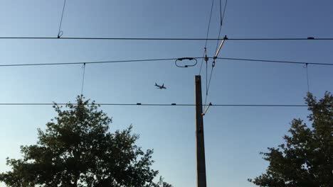 Plane-flying-over-Dresden