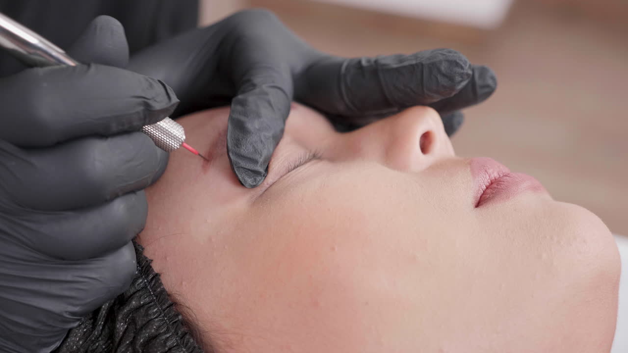 Microblading Eyebrow Tattooing Cosmetic Procedure