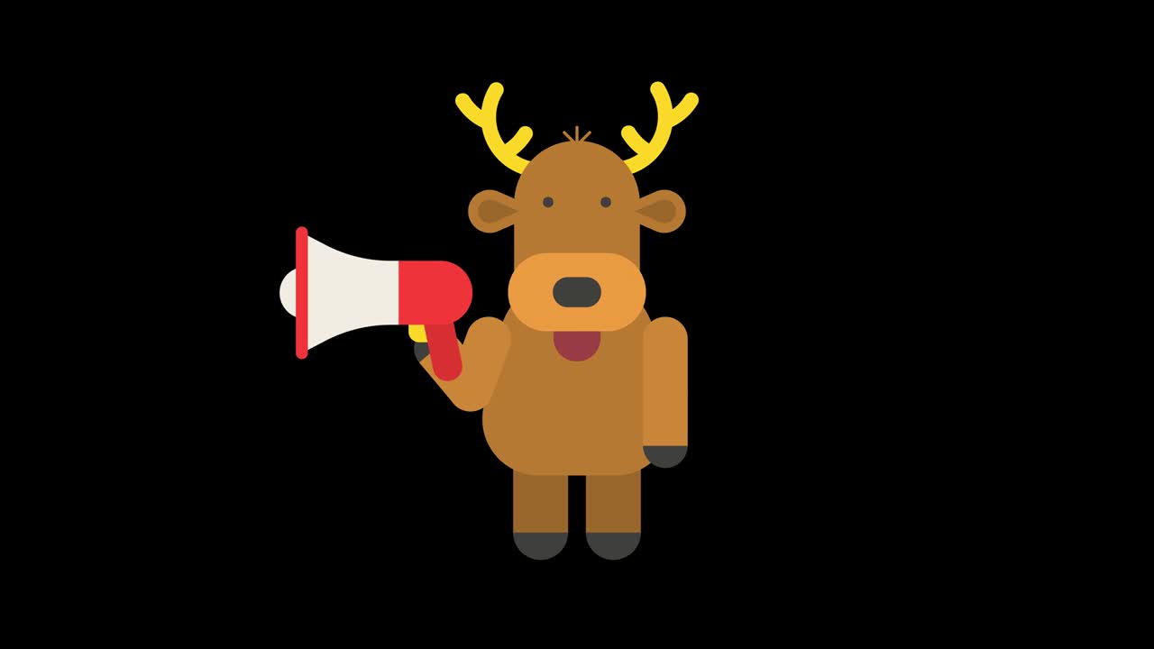 렌더는 메가폰을 들고 말합니다. 알파 채널