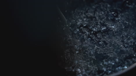 boiling water in a pot