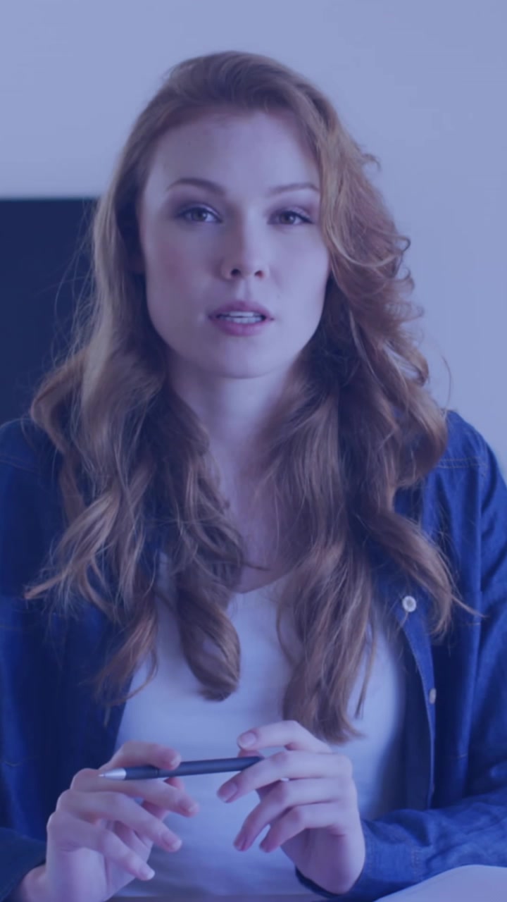Animation of email icons over caucasian woman