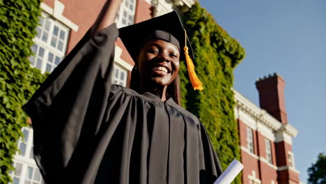 happy graduate celebrating graduation day