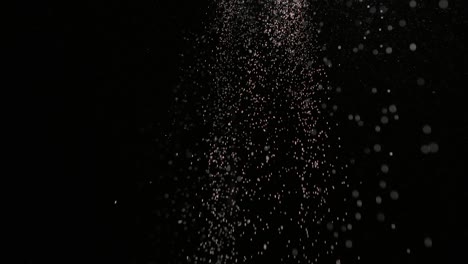 partículas de polvo en los rayos de luz escénica. efecto bokeh con borrón. contraste de blanco y negro. cerrar en cámara lenta