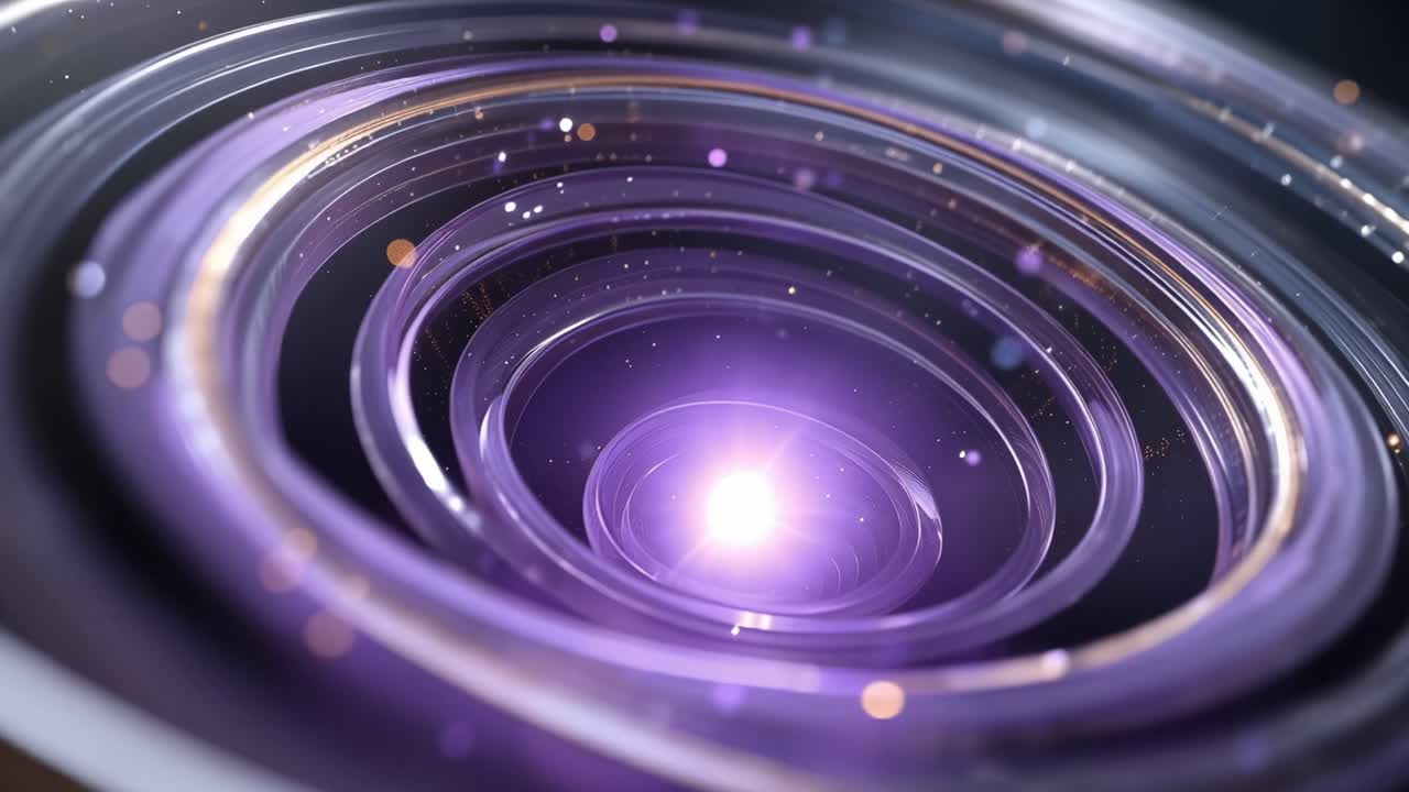 Dynaaminen abstrakti tausta hehkuvilla violeteilla renkailla ja valolla