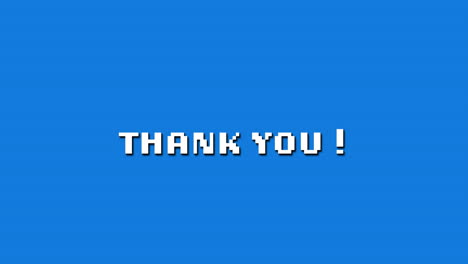 animación de gracias en fondo azul